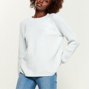 Vince Ribbed Pullover in Frost Crewneck Sweater